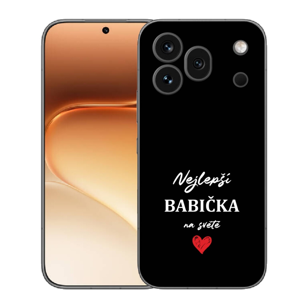 Gélový kryt mmCase na Honor 600 Pro - najlepšia babička 1 čierne pozadie