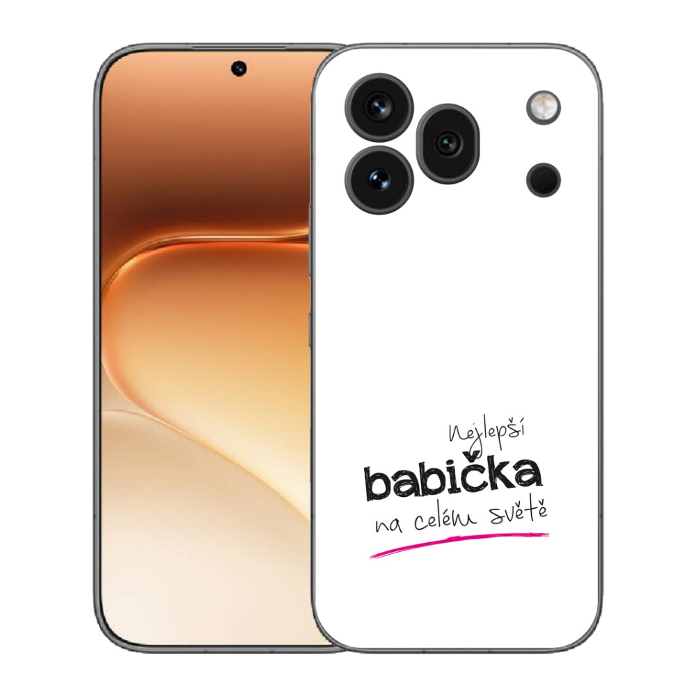 Gélový kryt mmCase na Honor 600 Pro - najlepšia babička 4 biele pozadie