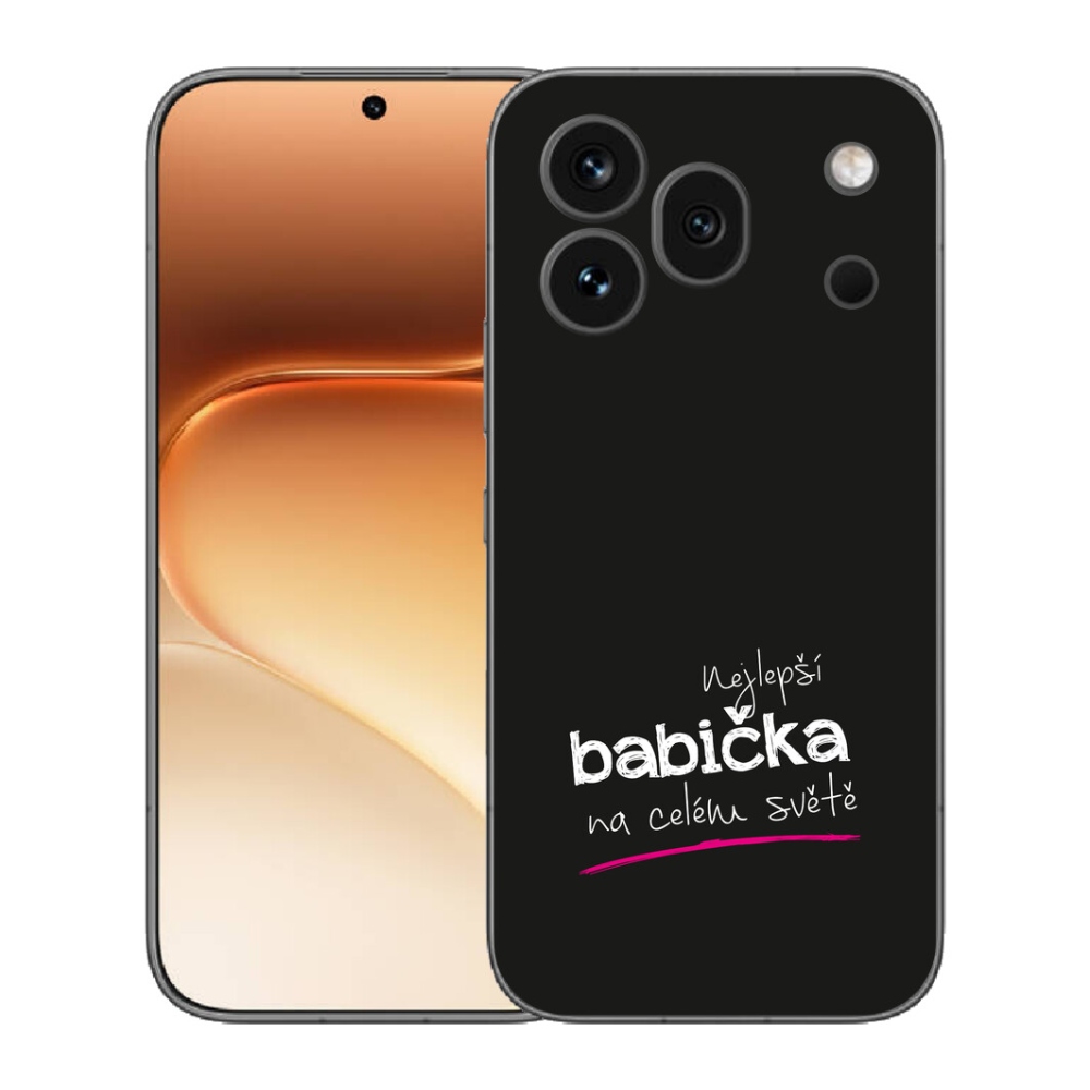 Gélový kryt mmCase na Honor 600 Pro - najlepšia babička 4 čierne pozadie