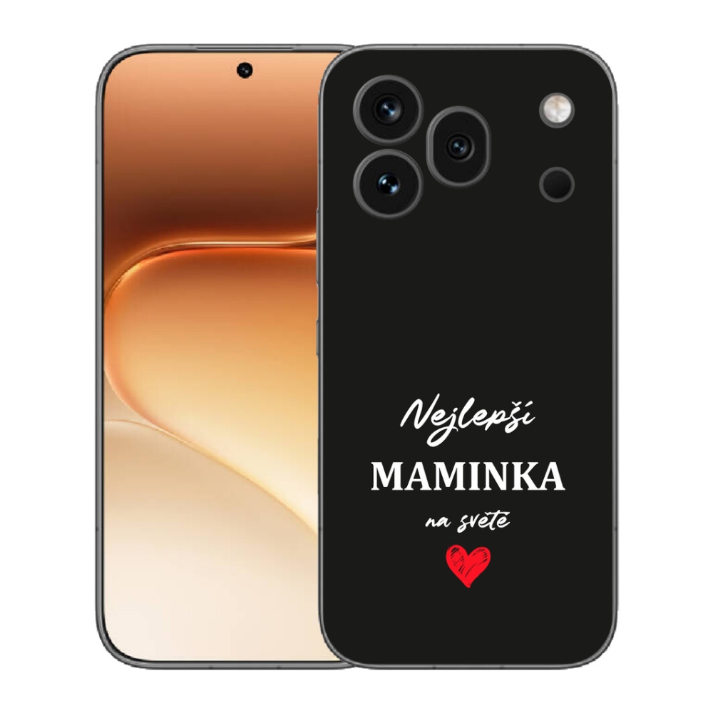 Gélový kryt mmCase na Honor 600 Pro - najlepšia mamička 1 čierne pozadie