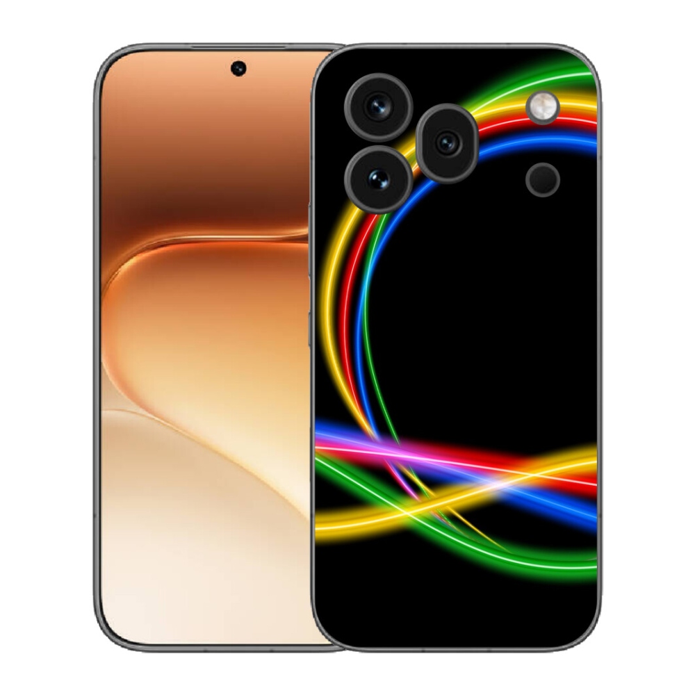 Gélový kryt mmCase na Honor 600 Pro - neónové kruhy