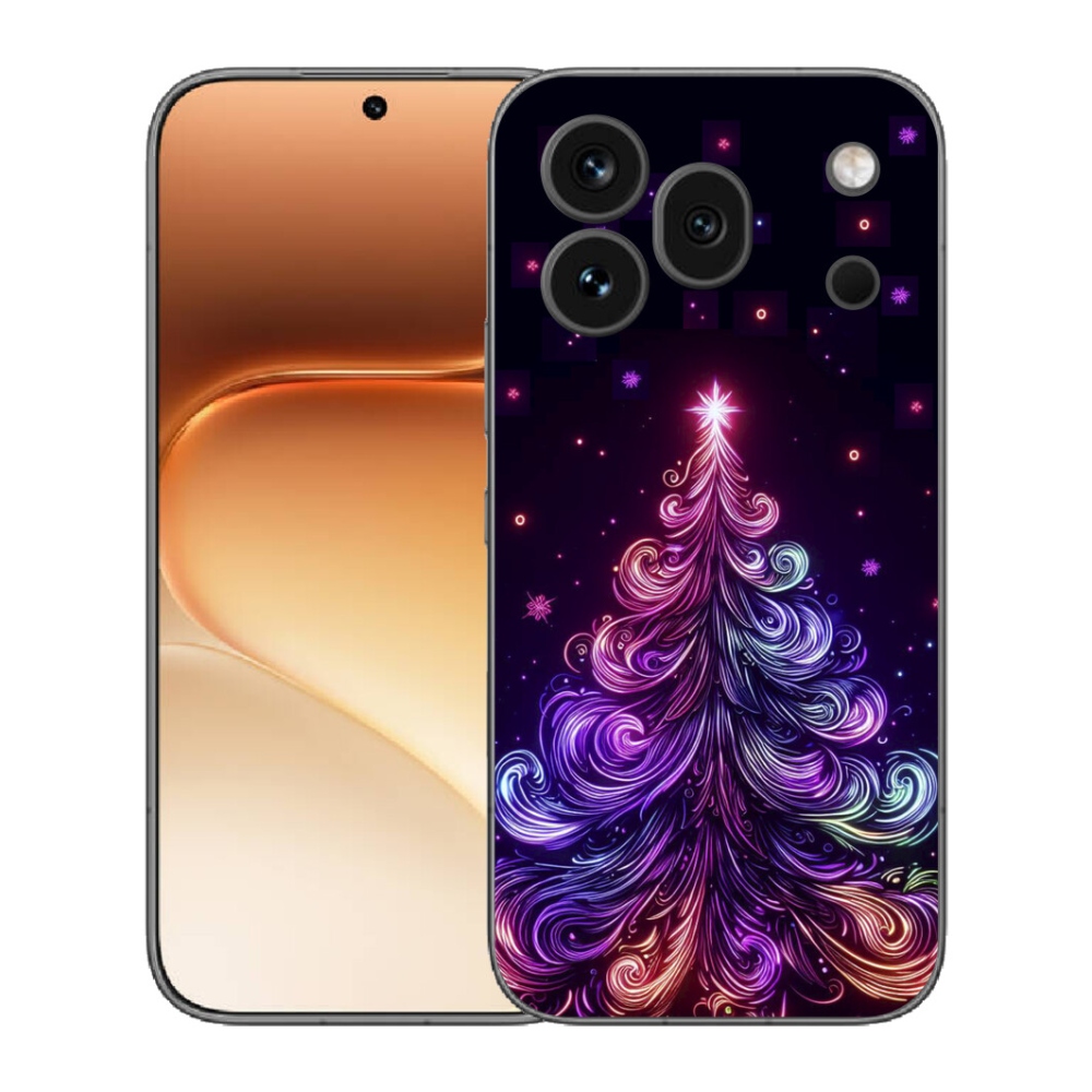 Gélový kryt mmCase na Honor 600 Pro - neónový vianočný stromček 1