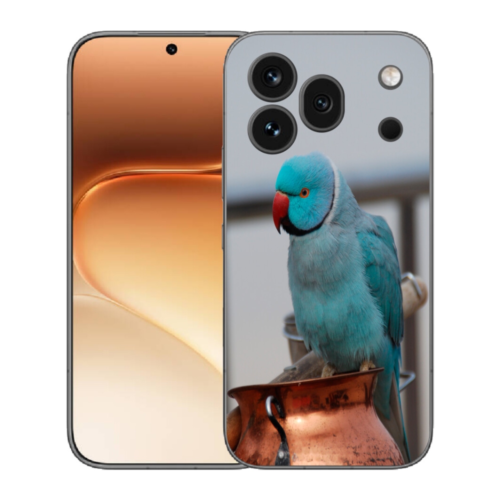 Gélový kryt mmCase na Honor 600 Pro - papagáj Alexandr modrý