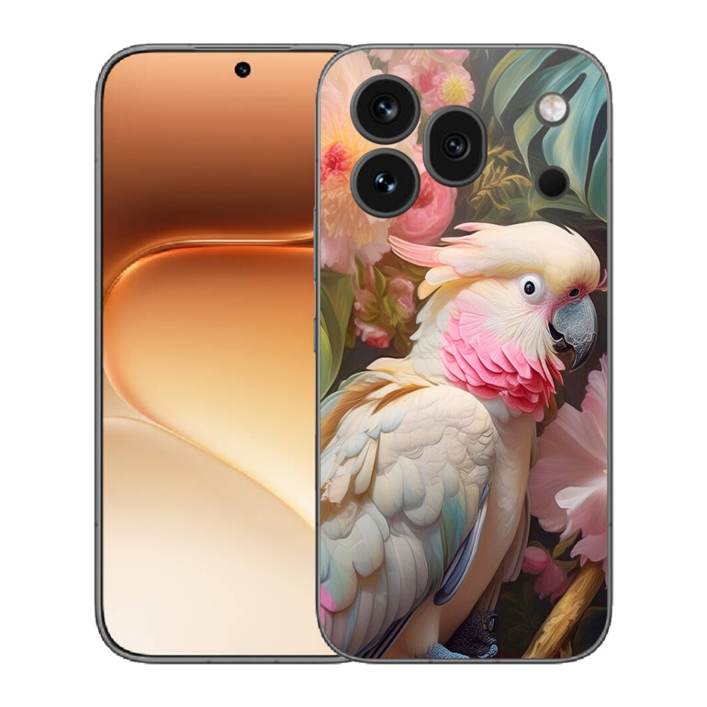 Gélový kryt mmCase na Honor 600 Pro - papagáj kakadu ružový 2