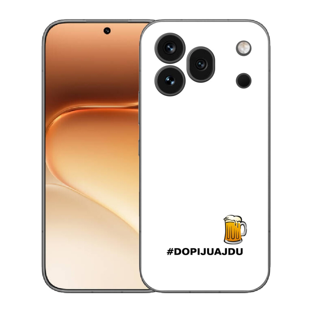 Gélový kryt mmCase na Honor 600 Pro - pivný motív 1 biele pozadie