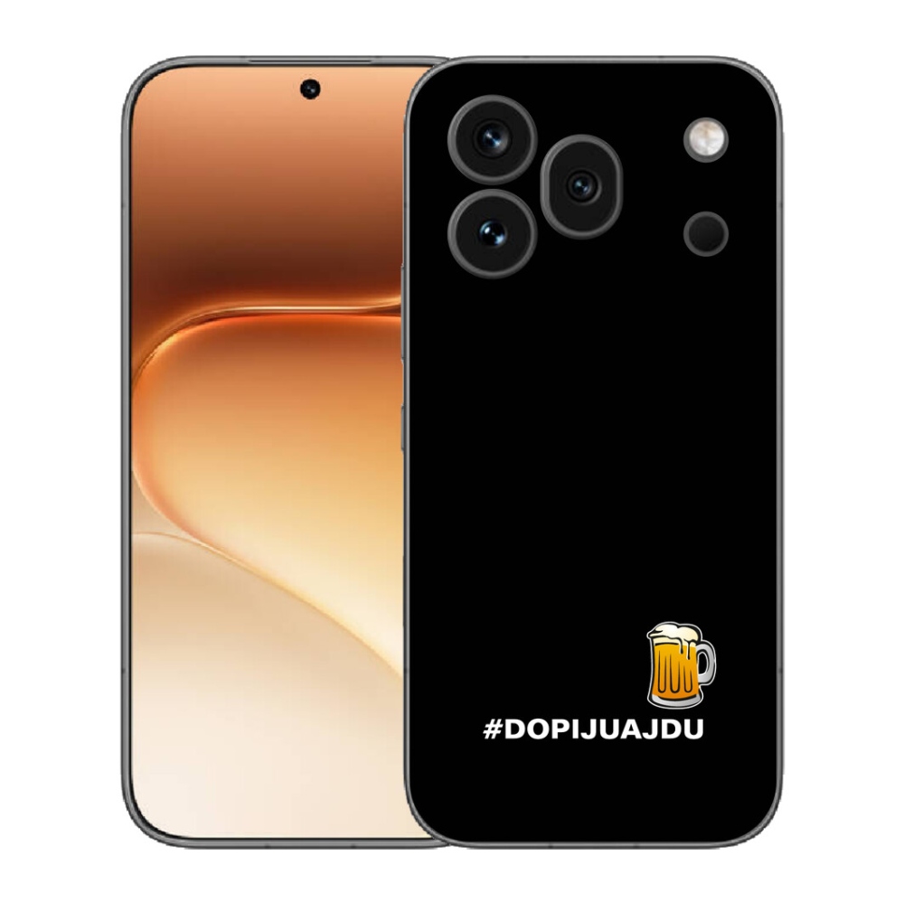 Gélový kryt mmCase na Honor 600 Pro - pivný motív 1 čierne pozadie