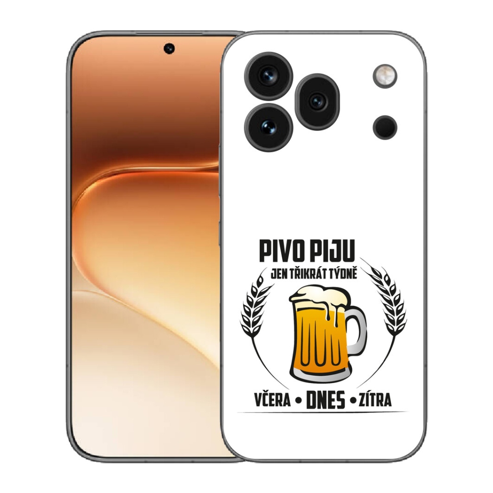Gélový kryt mmCase na Honor 600 Pro - pivný motív biele pozadie