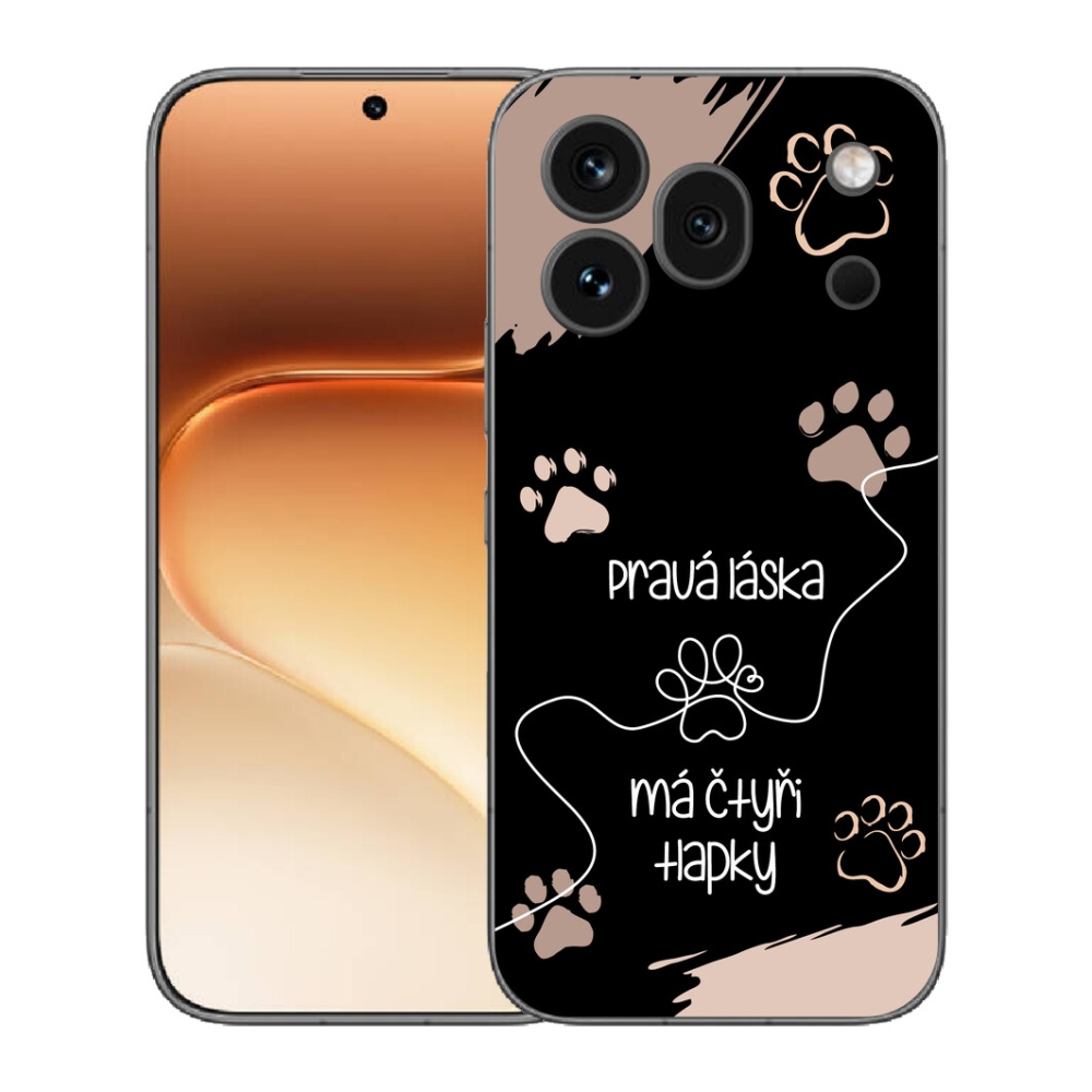 Gélový kryt mmCase na Honor 600 Pro - psí motív 1 čierne pozadie
