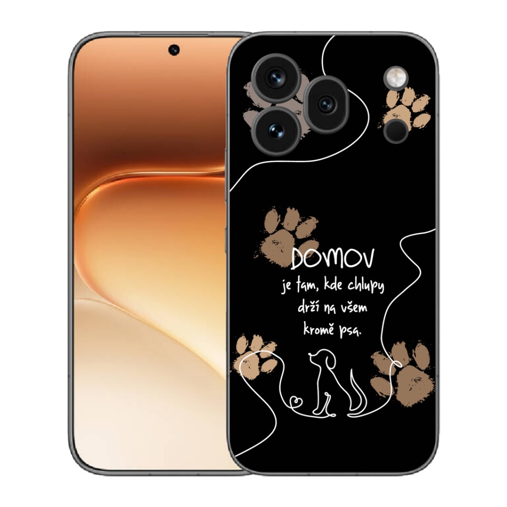 Gélový kryt mmCase na Honor 600 Pro - psí motív čierne pozadie