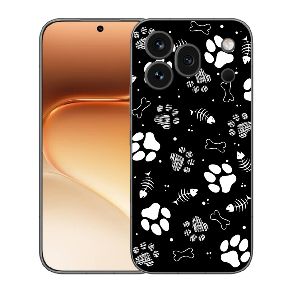 Gélový kryt mmCase na Honor 600 Pro - psie labky