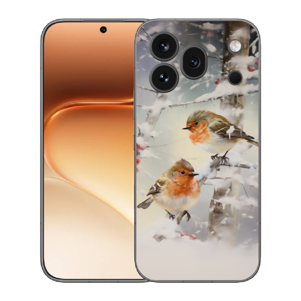 Gélový kryt mmCase na Honor 600 Pro - vtáčiky v zime
