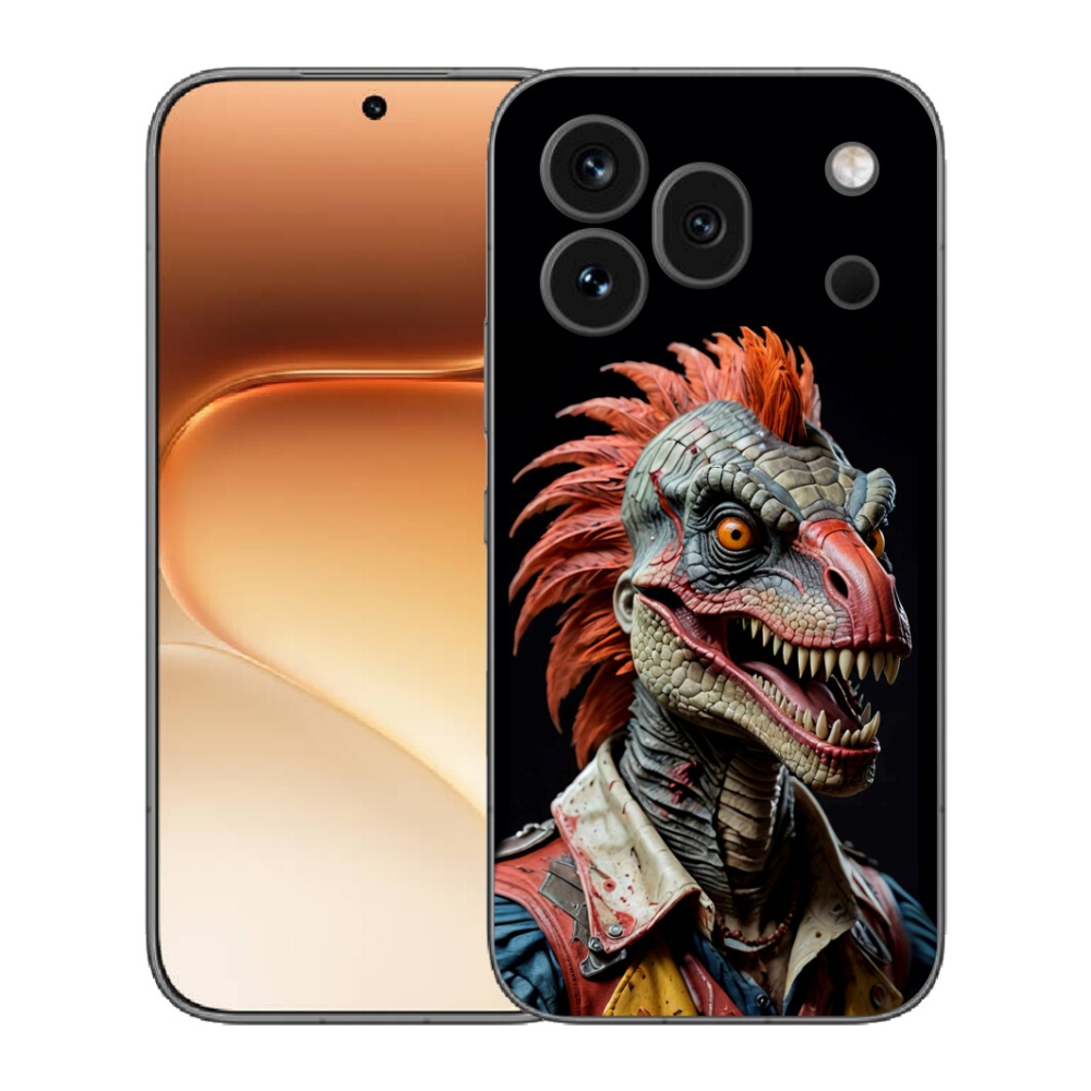 Gélový kryt mmCase na Honor 600 Pro - punk dinosaurus