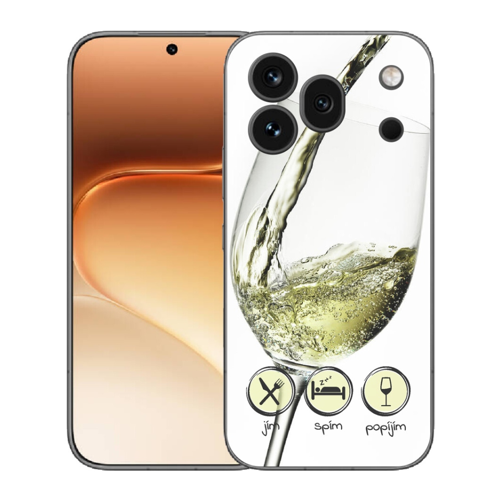 Gélový kryt mmCase na Honor 600 Pro - pohár vína bielej