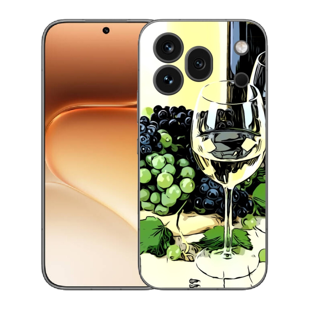 Gélový kryt mmCase na Honor 600 Pro - pohár vína