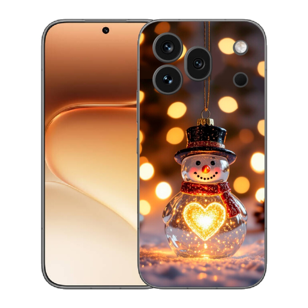 Gélový kryt mmCase na Honor 600 Pro - svietiaci vianočný snehuliak