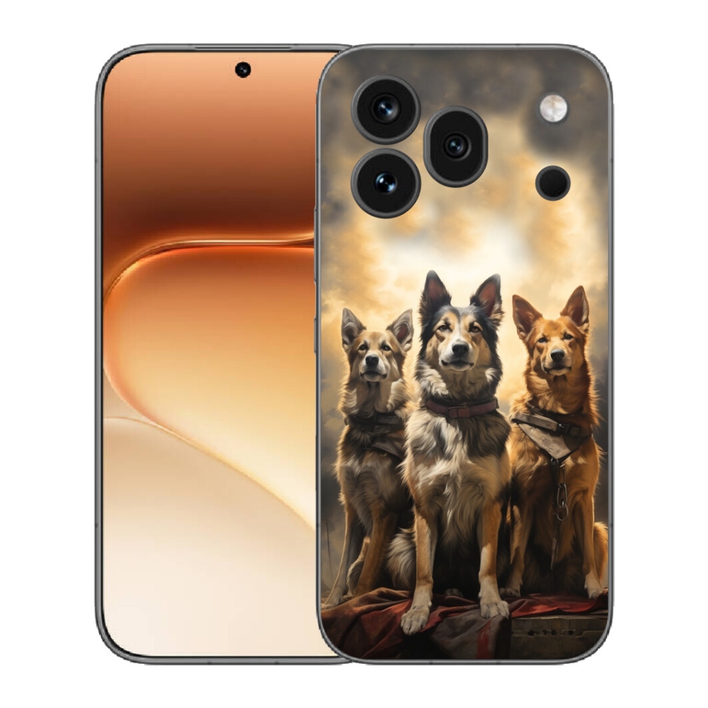 Gélový kryt mmCase na Honor 600 Pro - tri psy