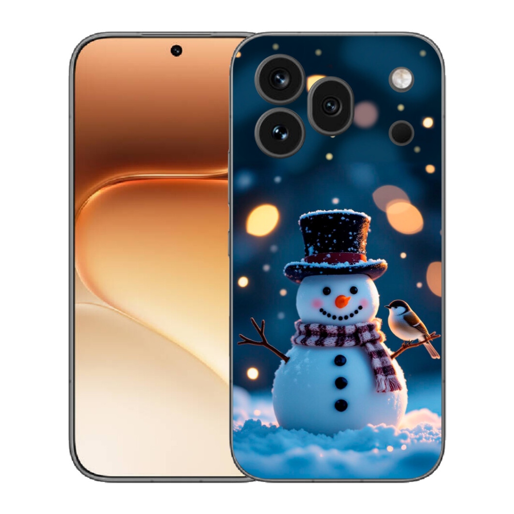 Gélový kryt mmCase na Honor 600 Pro - vianočný snehuliak