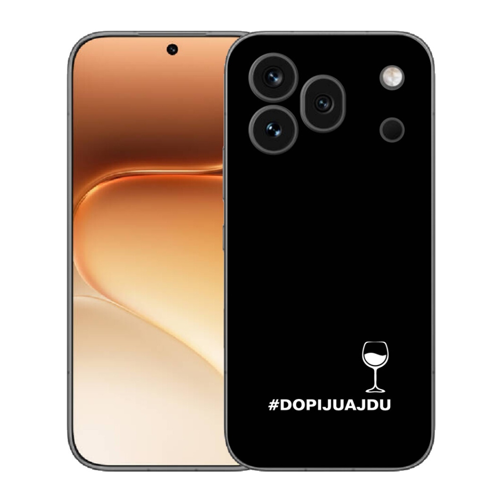 Gélový kryt mmCase na Honor 600 Pro - vínny motív čierne pozadie