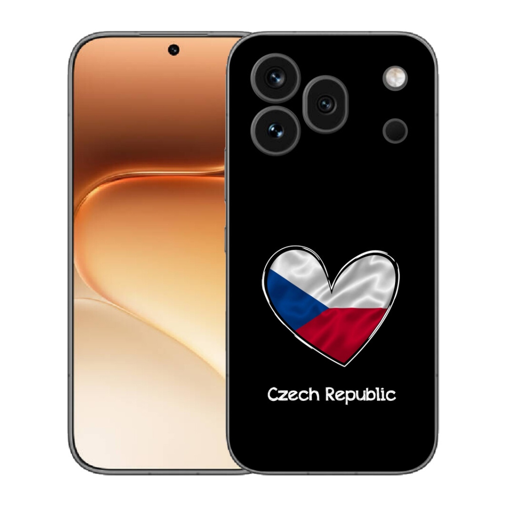 Gélový kryt mmCase na Honor 600 Pro - vlajka srdca čierne pozadie