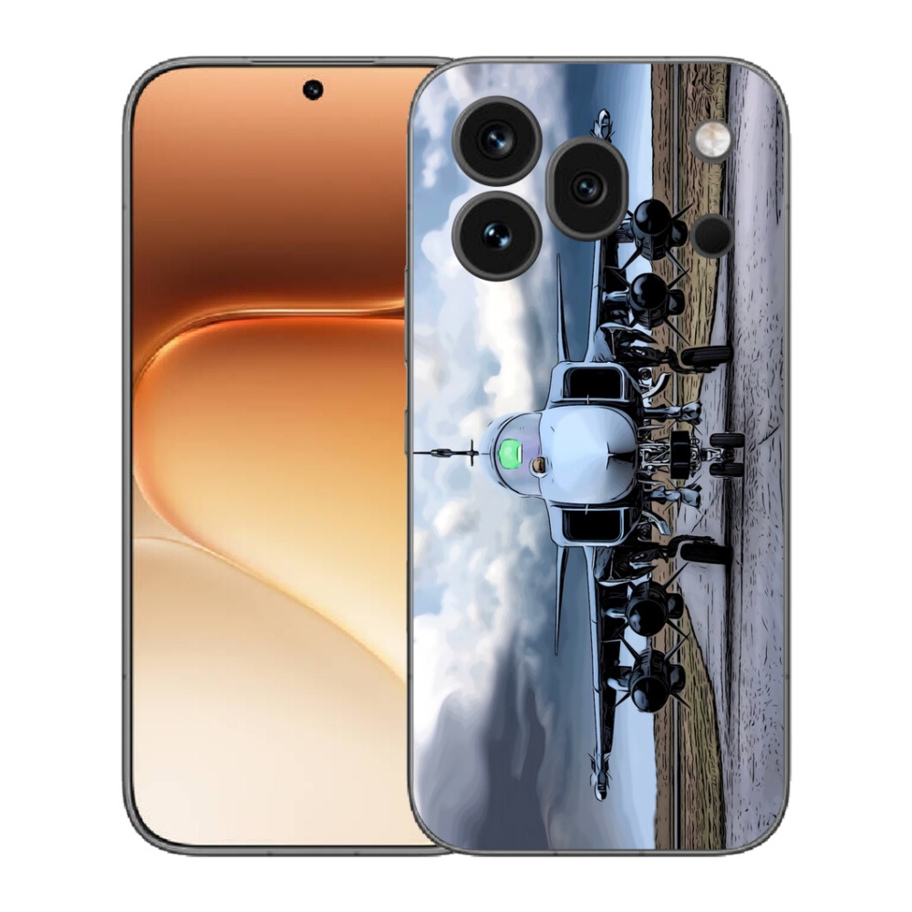 Gélový kryt mmCase na Honor 600 Pro - vojenské lietadlo