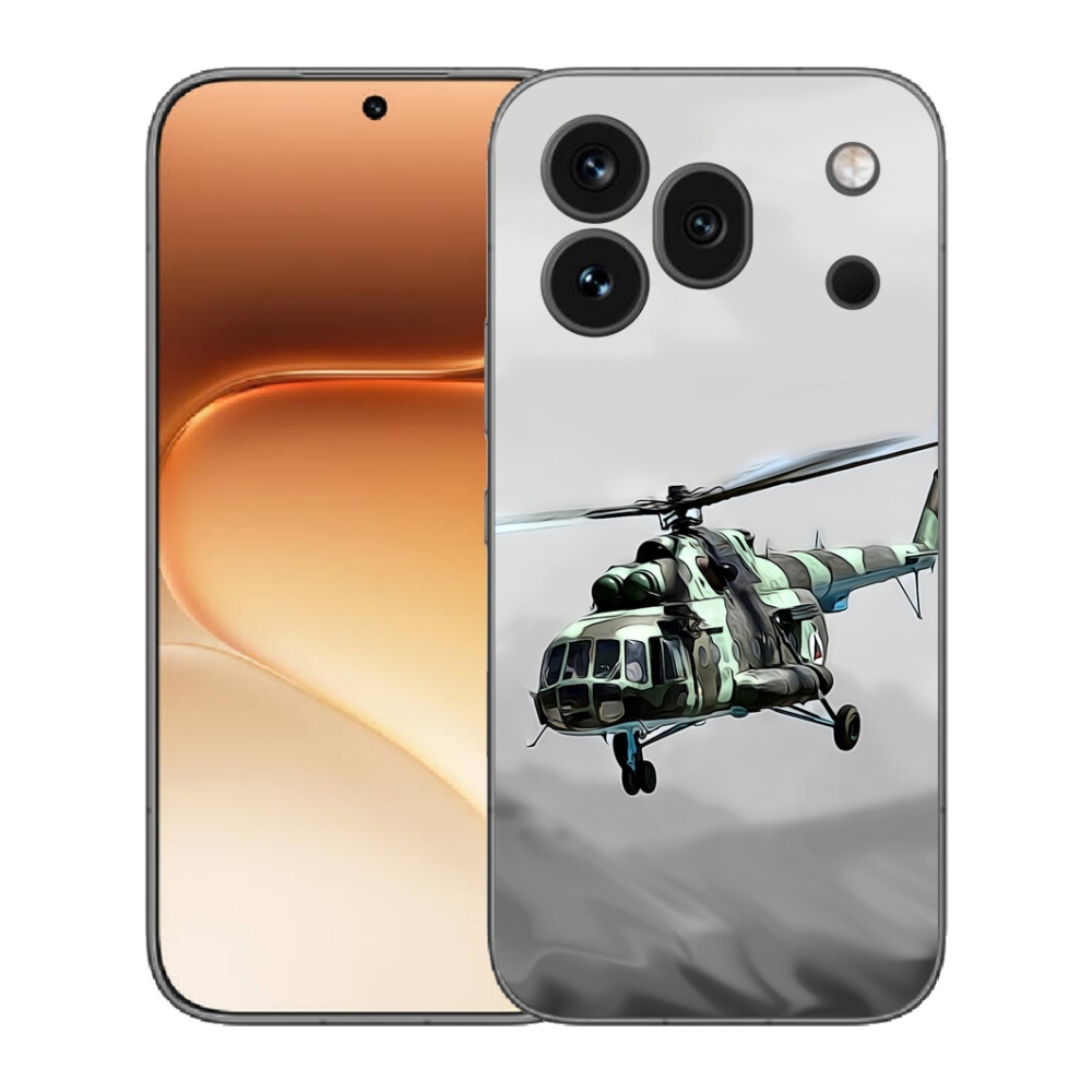 Gélový kryt mmCase na Honor 600 Pro - vojenský vrtuľník