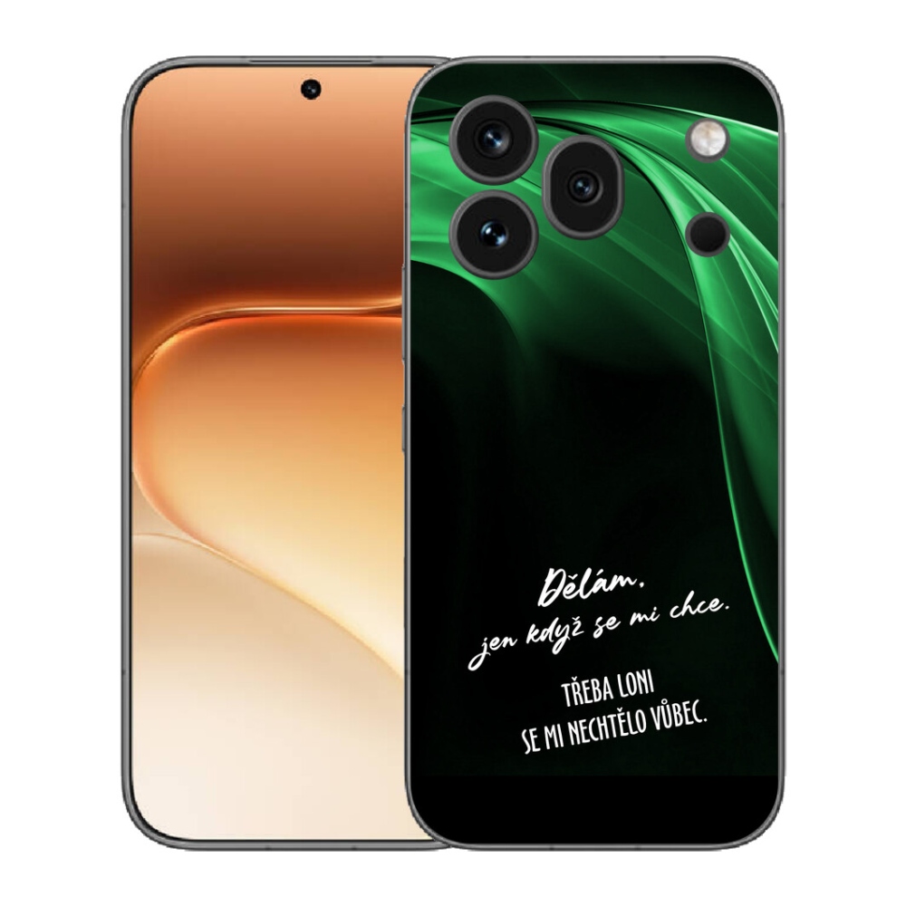 Gélový kryt mmCase na Honor 600 Pro - vtipný text 12 čierne pozadie