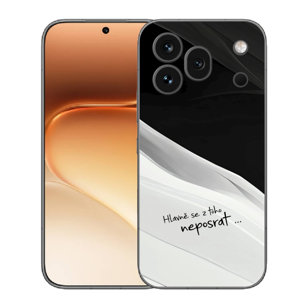 Gélový kryt mmCase na Honor 600 Pro - vtipný text 13 bieločierne pozadie