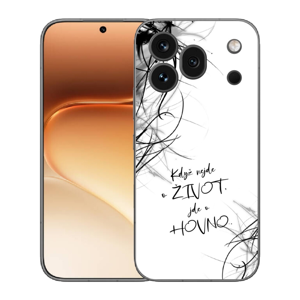 Gélový kryt mmCase na Honor 600 Pro - vtipný text 16 biele pozadie