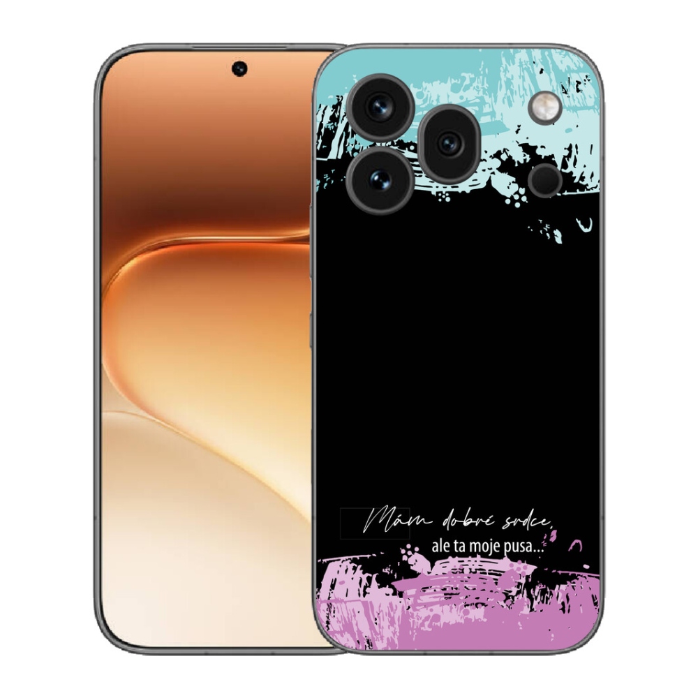Gélový kryt mmCase na Honor 600 Pro - vtipný text 3 čierne pozadie