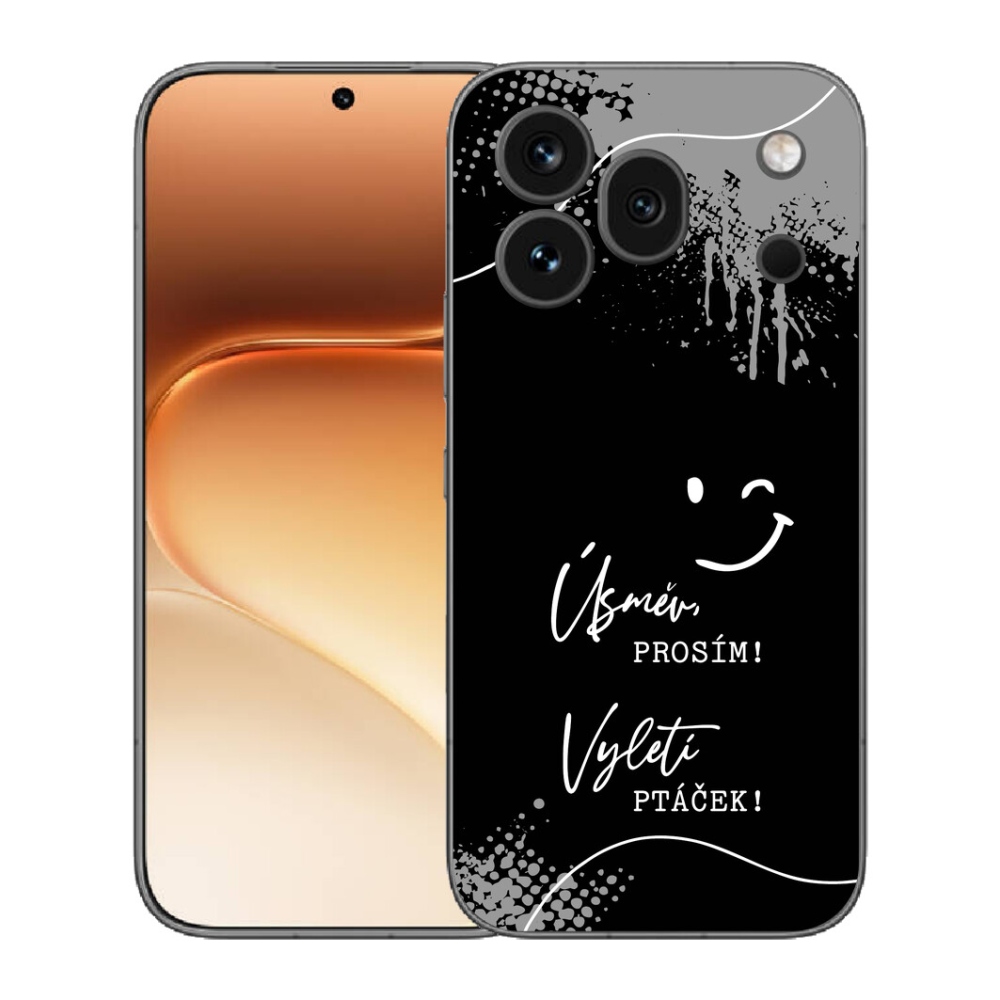 Gélový kryt mmCase na Honor 600 Pro - vtipný text 4 čierne pozadie