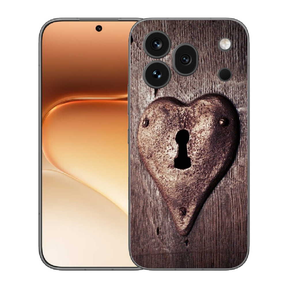 Gélový kryt mmCase na Honor 600 Pro - zámok v tvare srdca