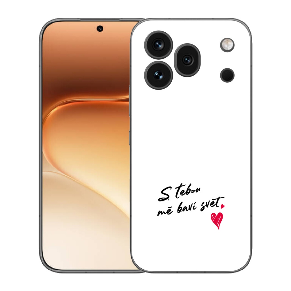 Gélový kryt mmCase na Honor 600 Pro - zamilovaný text 1 biele pozadie