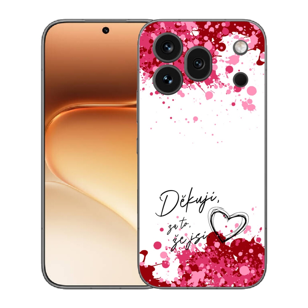 Gélový kryt mmCase na Honor 600 Pro - zamilovaný text 2 biele pozadie