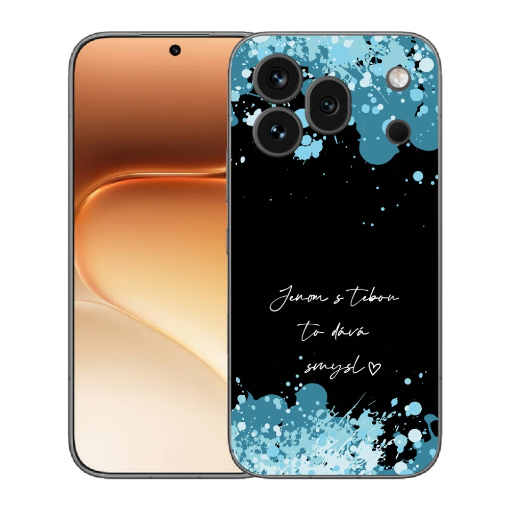 Gélový kryt mmCase na Honor 600 Pro - zamilovaný text čierne pozadie
