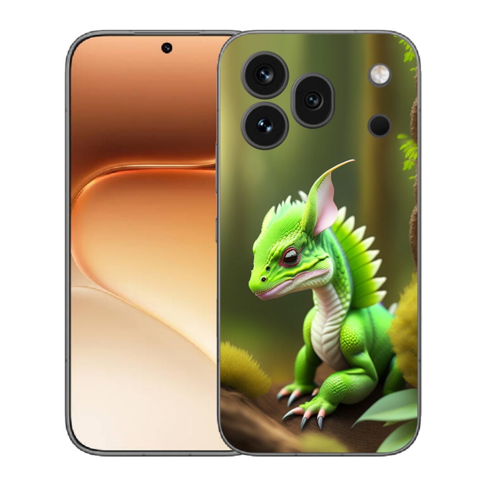 Gélový kryt mmCase na Honor 600 Pro - zelený dráčik
