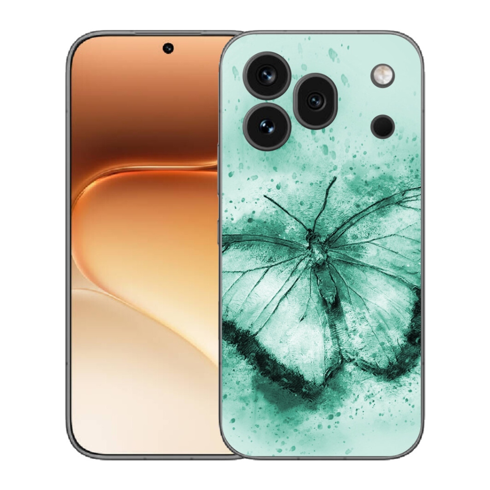 Gélový kryt mmCase na Honor 600 Pro - zelený motýľ