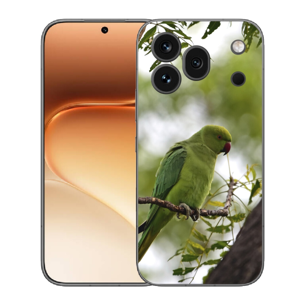 Gélový kryt mmCase na Honor 600 Pro - zelený papagáj