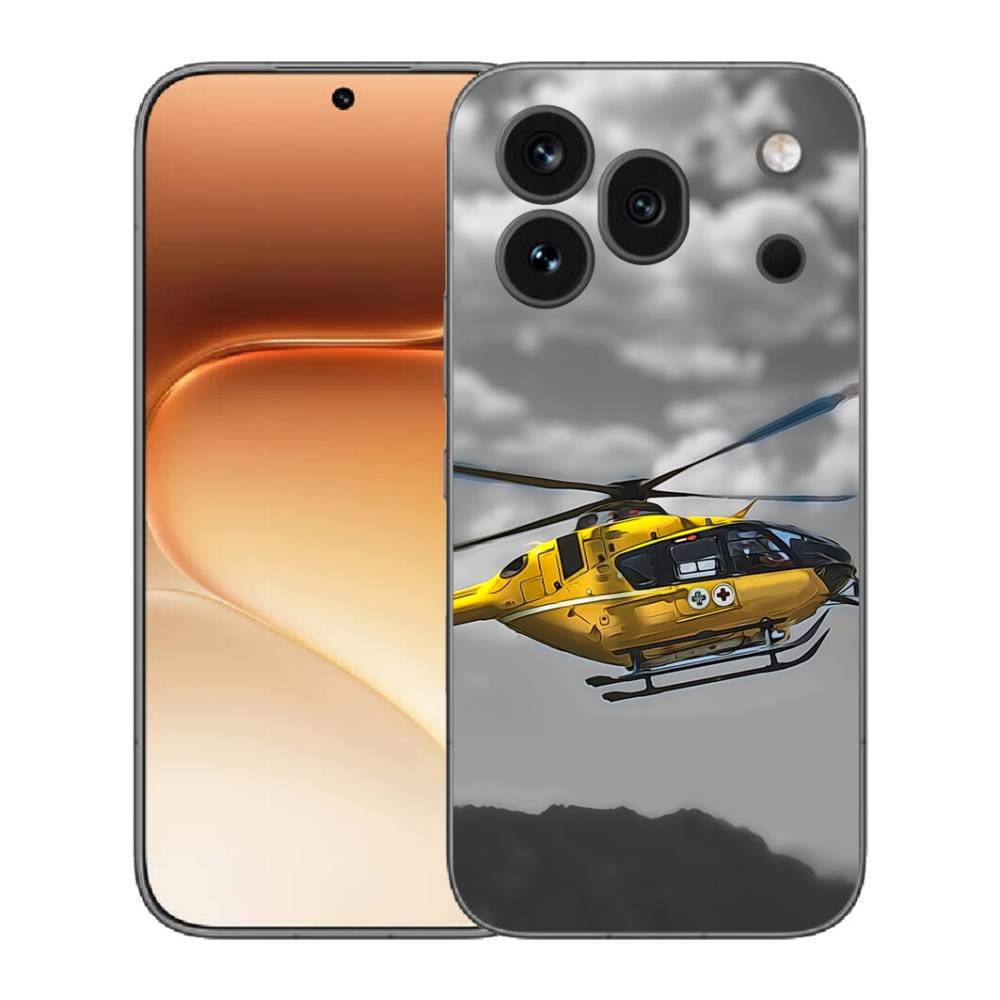 Gélový kryt mmCase na Honor 600 Pro - žltá helikoptéra