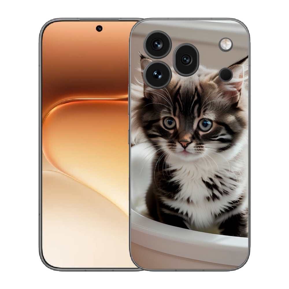 Gélový kryt mmCase na Honor 600 Pro - zvedavé mačiatko