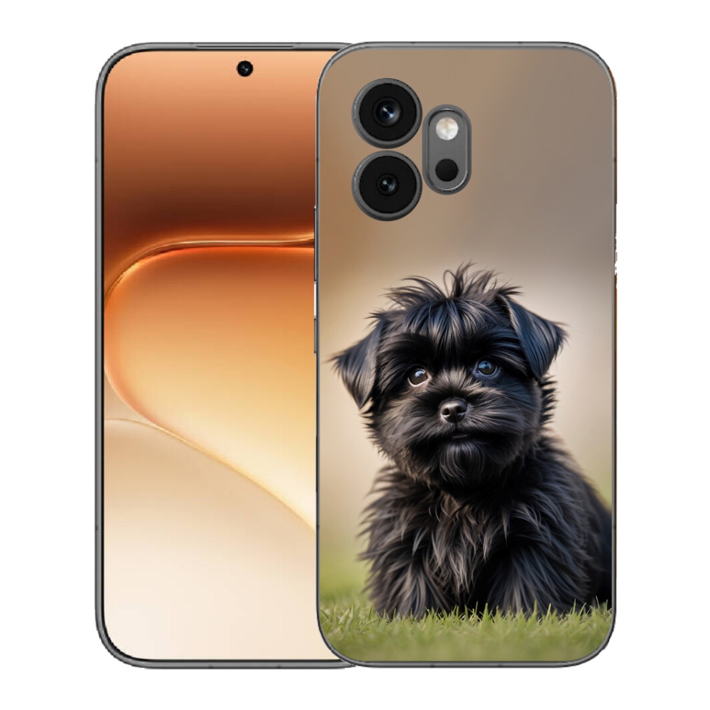 Gélový kryt mmCase na Honor 600 - roztomilý čierny psík