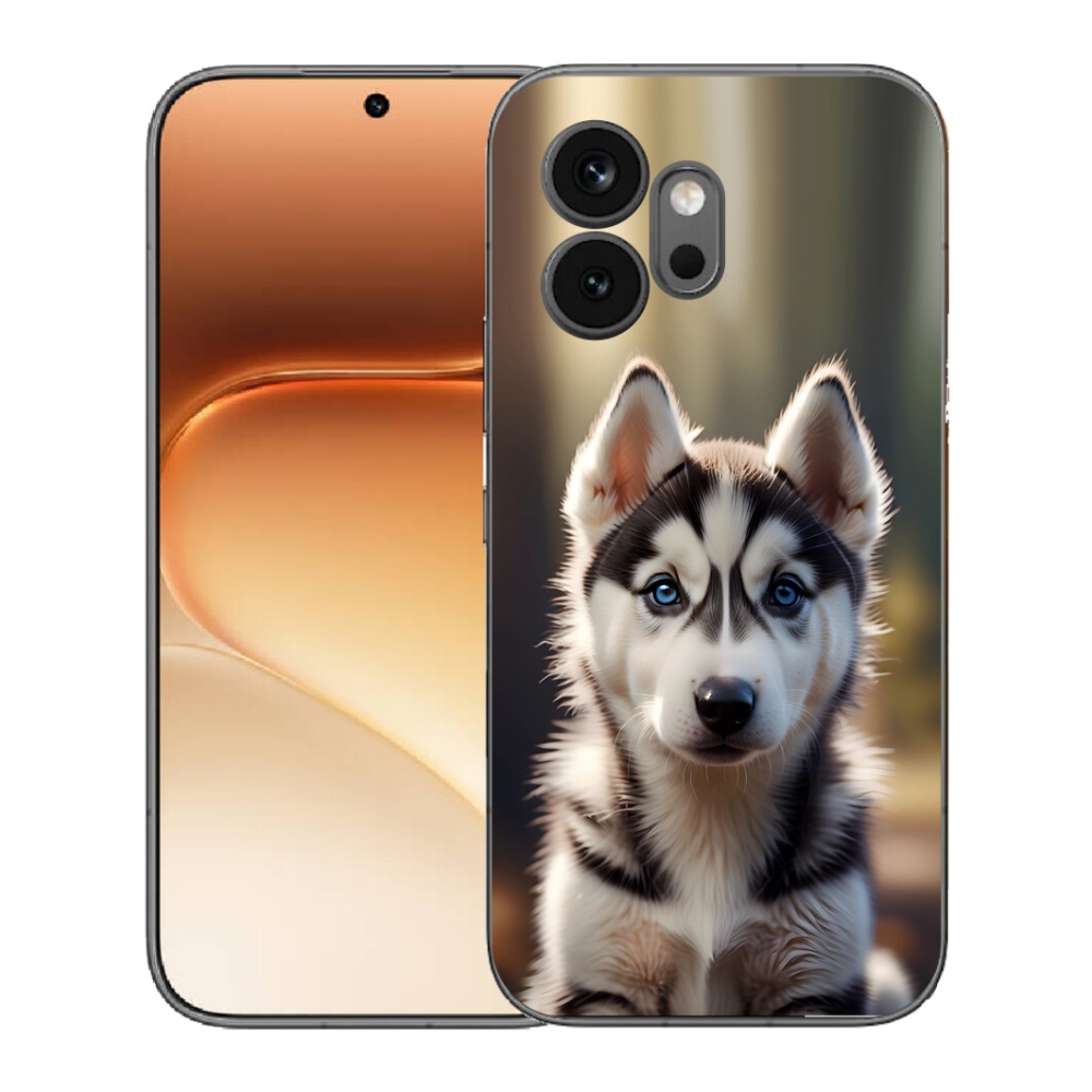Gélový kryt mmCase na Honor 600 - roztomilý sibírsky husky