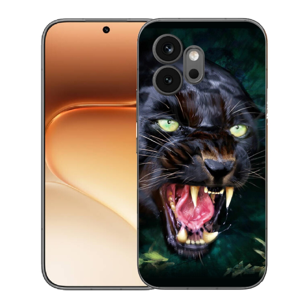 Gélový kryt mmCase na Honor 600 - rozzúrený čierny panter