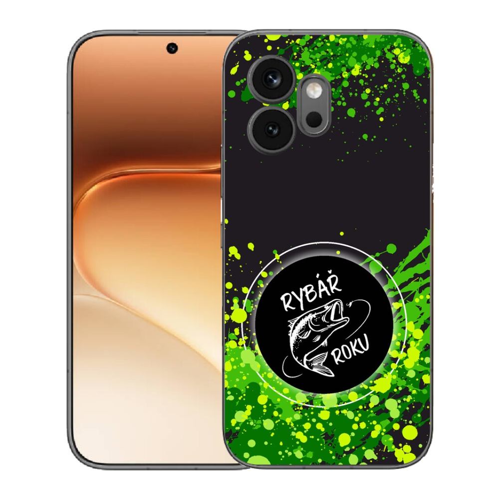 Gélový kryt mmCase na Honor 600 - rybár roku čierne pozadie