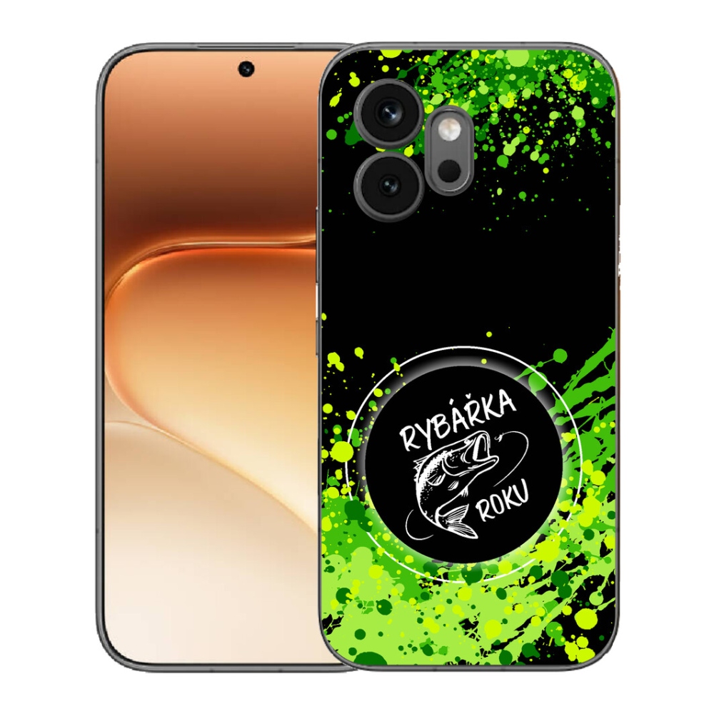 Gélový kryt mmCase na Honor 600 - rybárka roku čierne pozadie