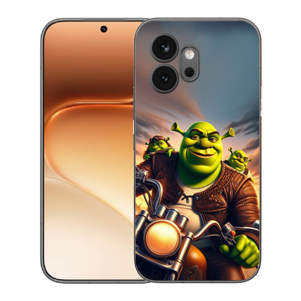 Gélový kryt mmCase na Honor 600 - shrek na motorke