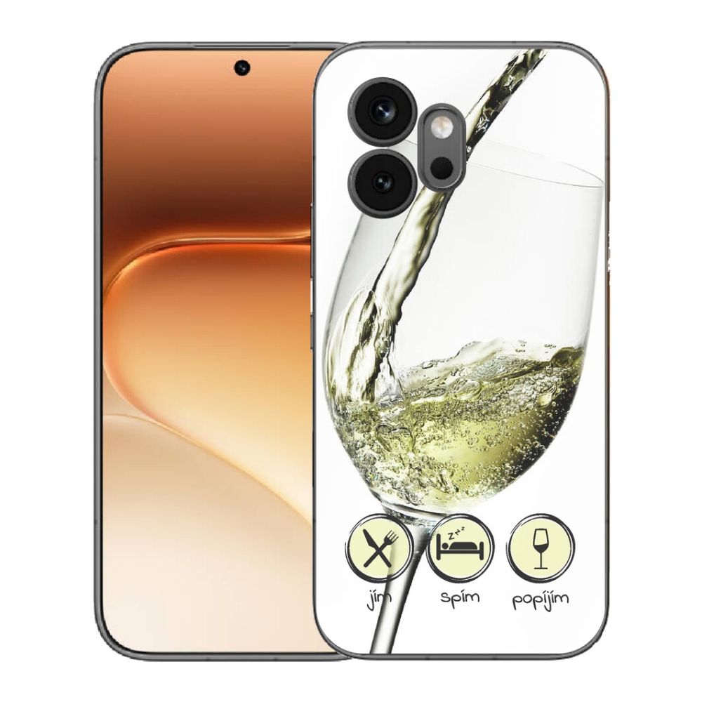Gélový kryt mmCase na Honor 600 - pohár vína bielej