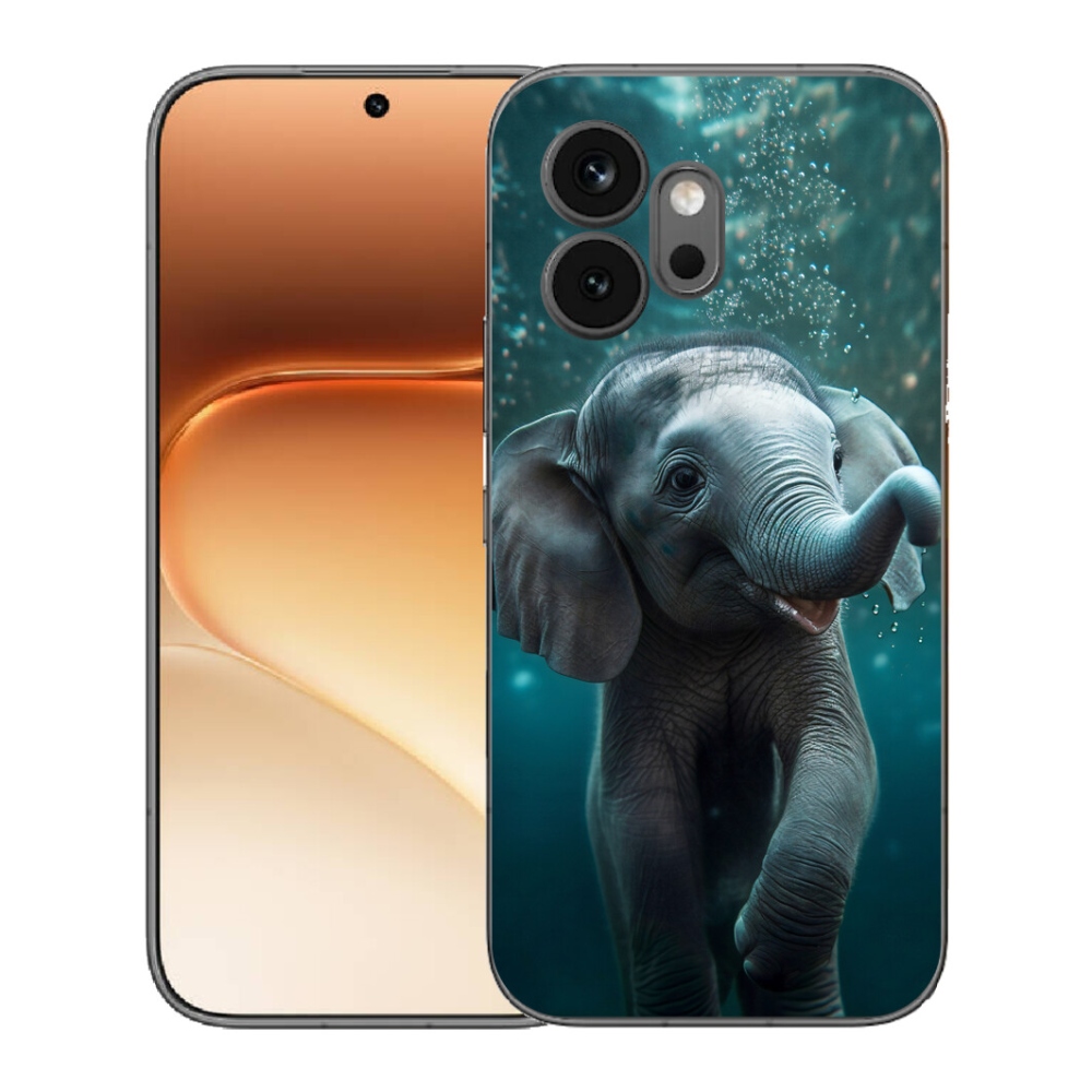 Gélový kryt mmCase na Honor 600 - sloník pod vodou