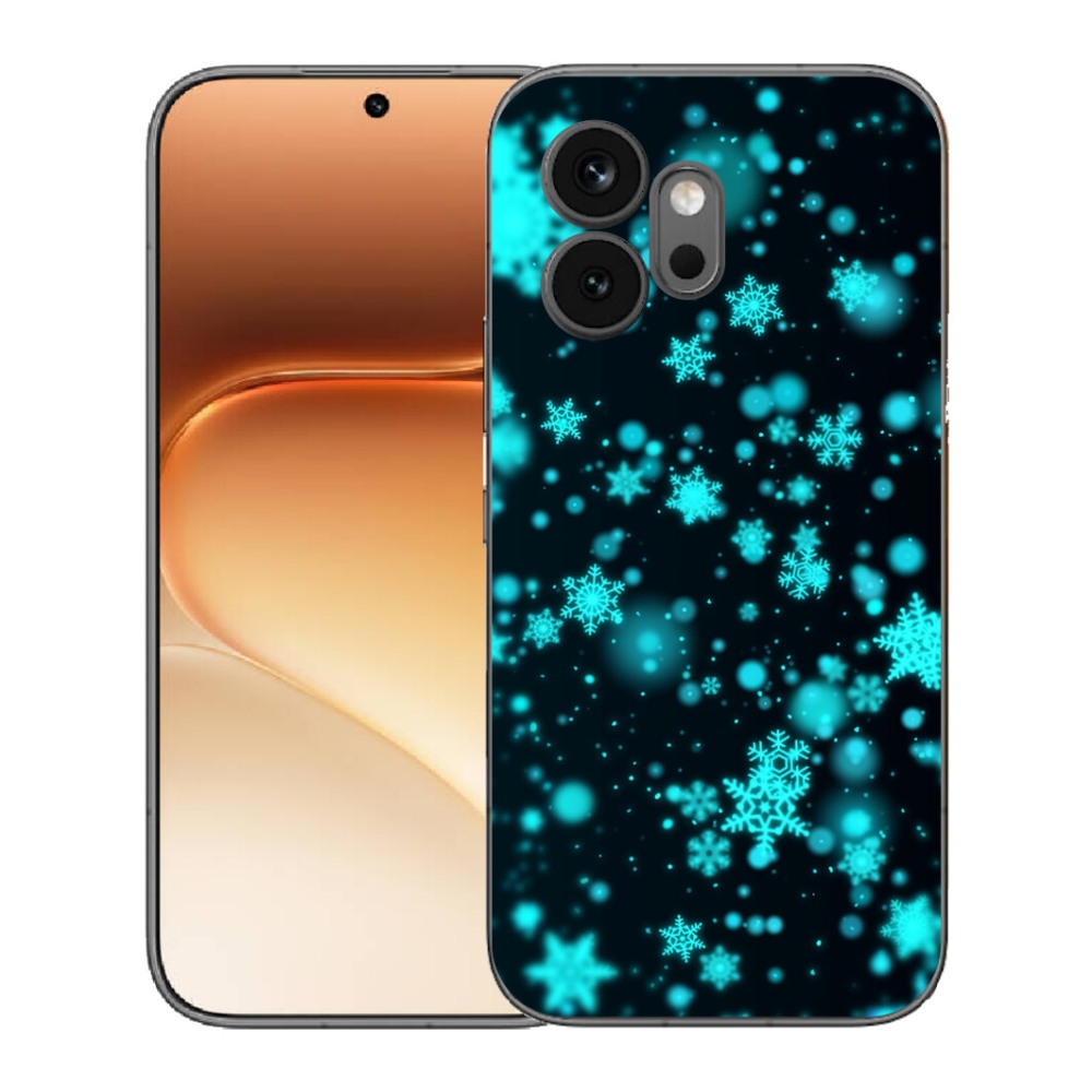 Gélový kryt mmCase na Honor 600 - snehové vločky 1