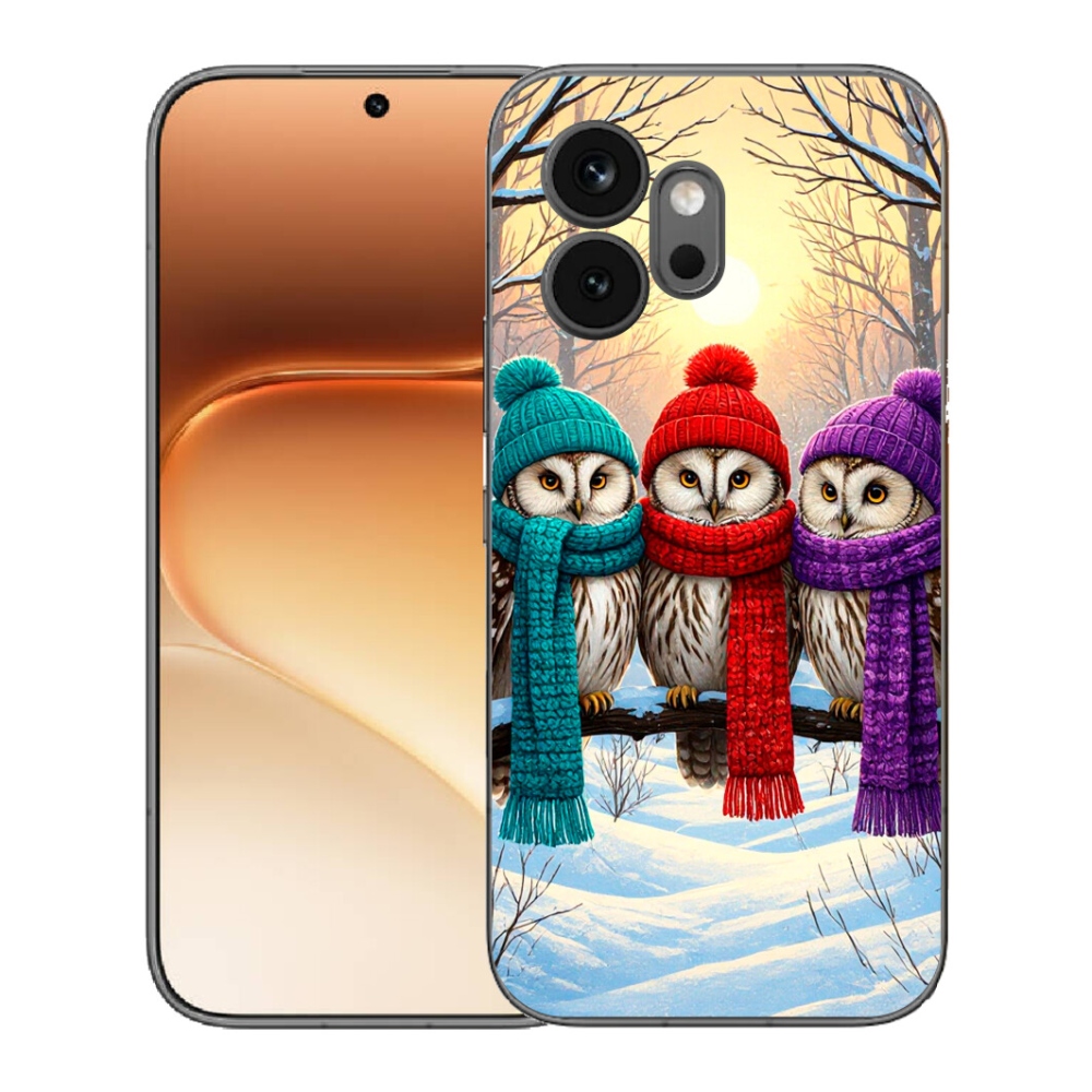 Gélový kryt mmCase na Honor 600 - soví priatelia