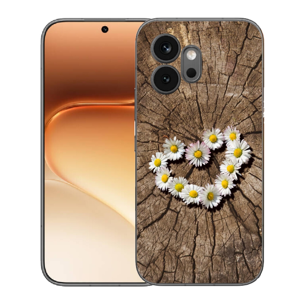 Gélový kryt mmCase na Honor 600 - srdce z margaréty